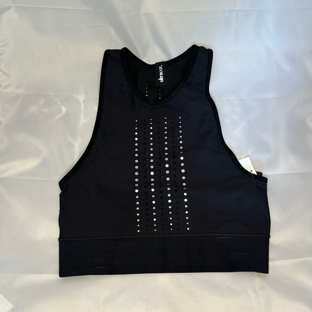 Ultracor Black Reflective Sports Bra XS